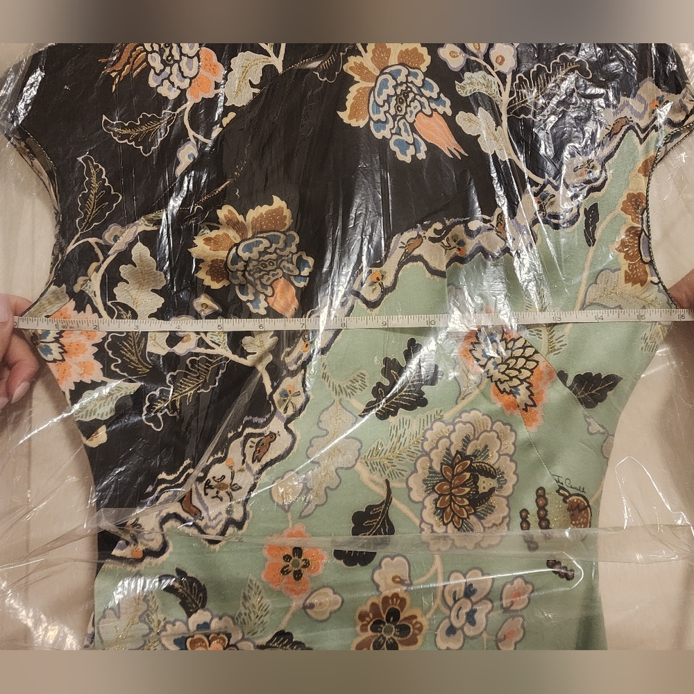 🔥 ROBERTO CAVALLI 🔥Runway Cheongsam Chinoiserie Silk Floral Mini Dress S RARE! - Picture 9 of 13